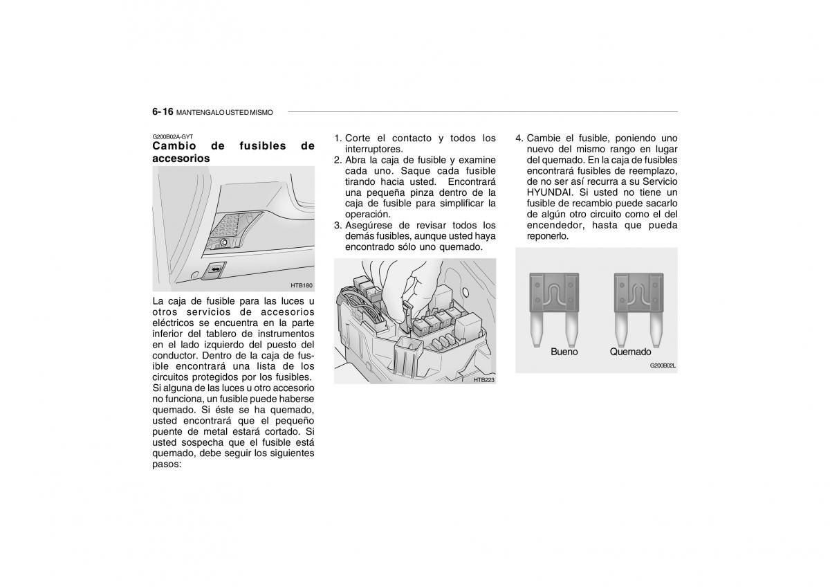 Hyundai Getz manual del propietario / page 181