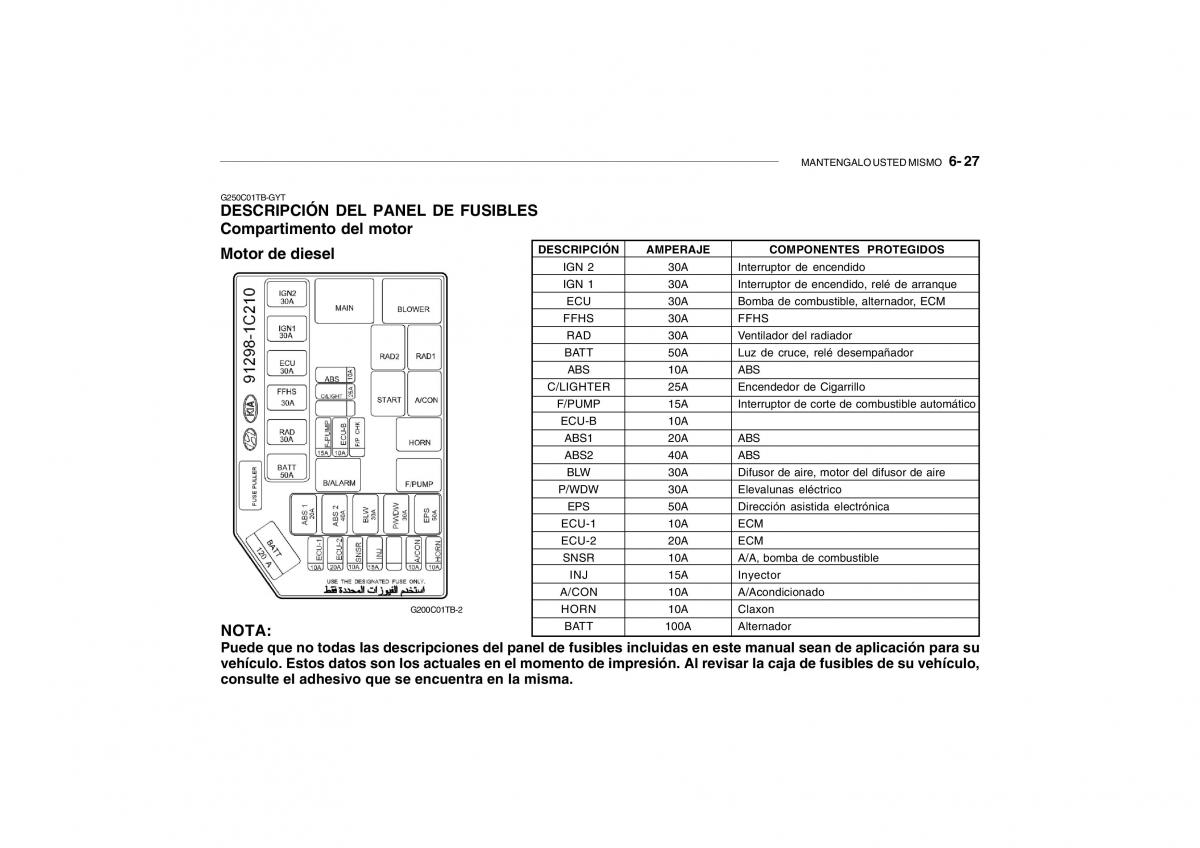 Hyundai Getz manual del propietario / page 192