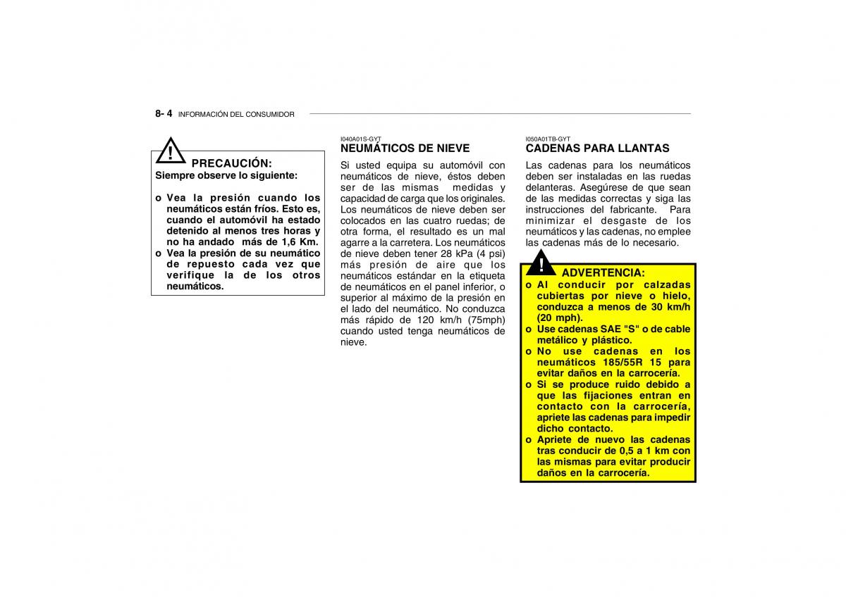 Hyundai Getz manual del propietario / page 201