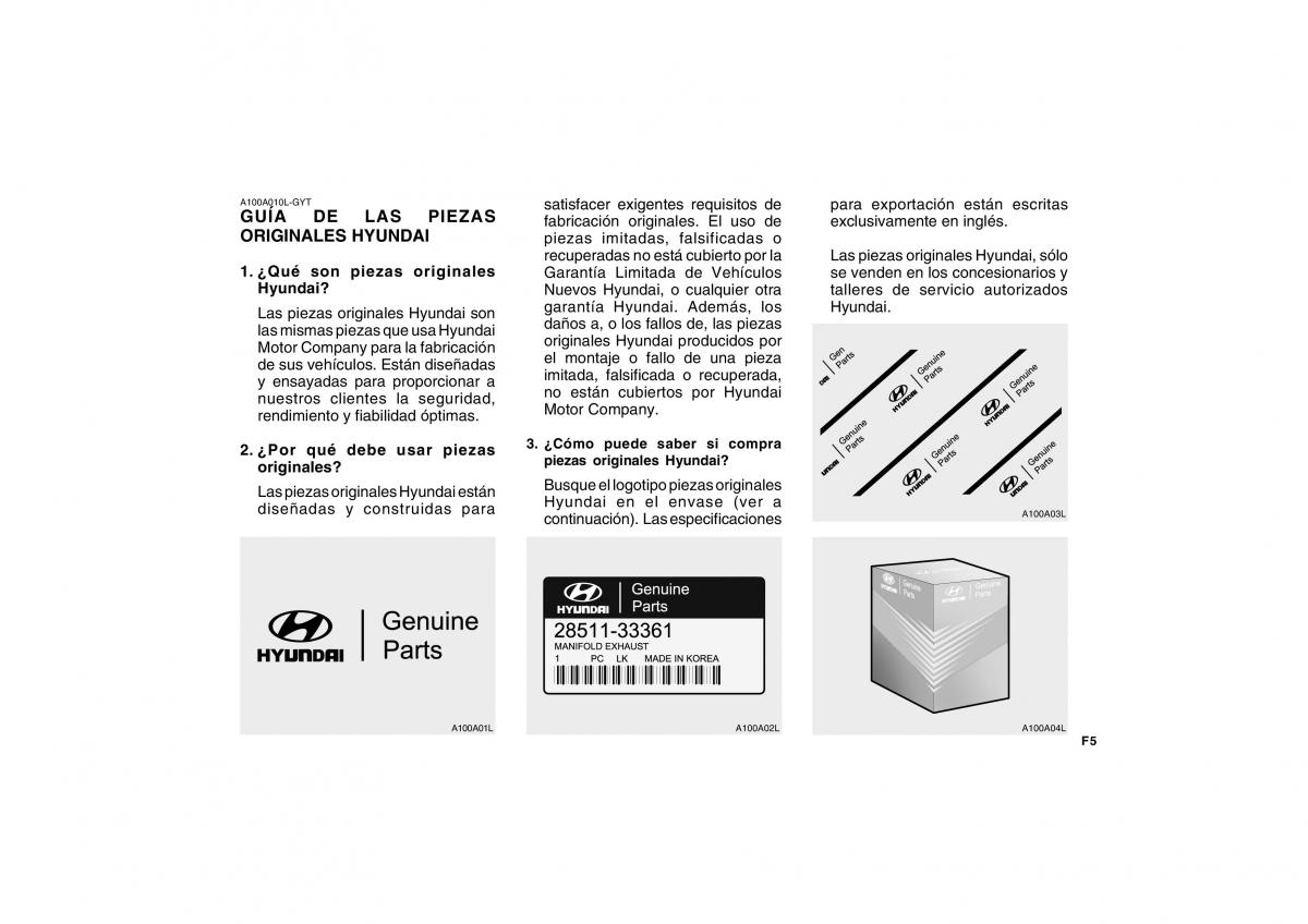 Hyundai Getz manual del propietario / page 5