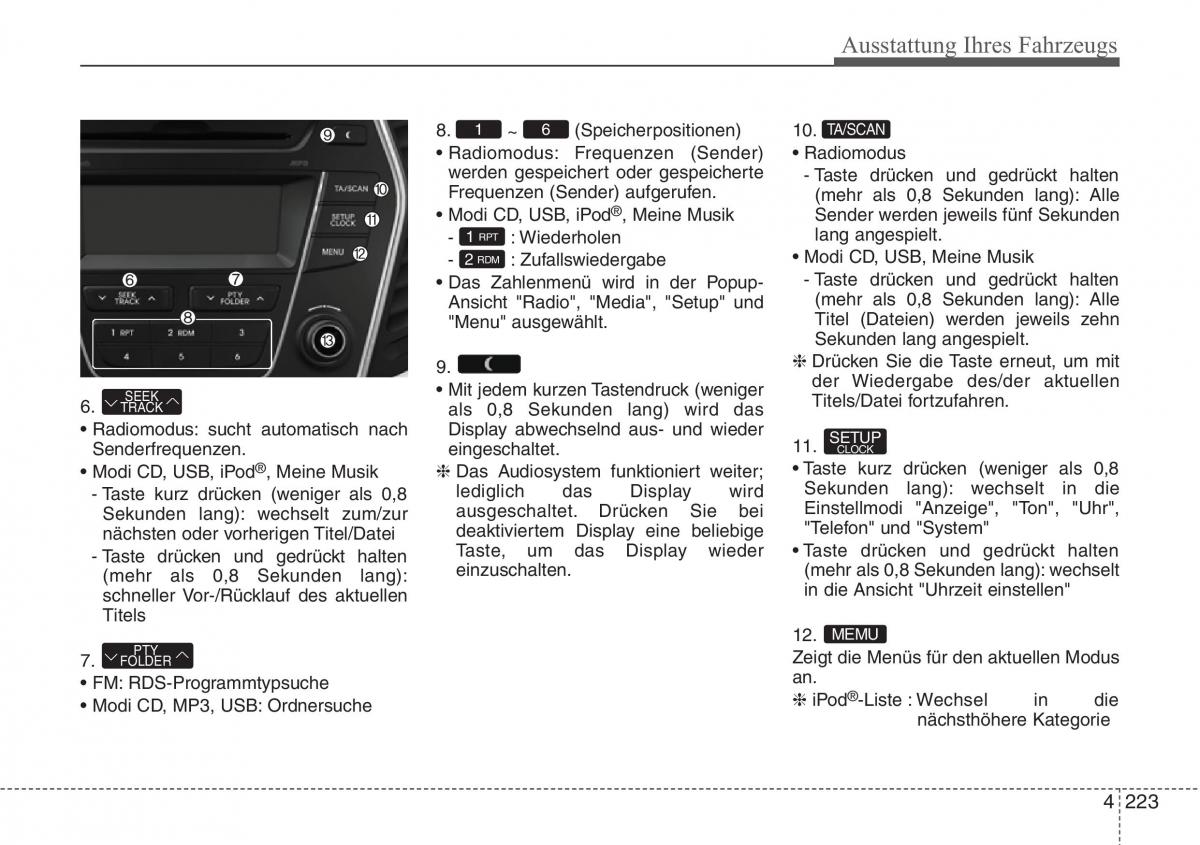 Hyundai Santa Fe III 3 Handbuch / page 326