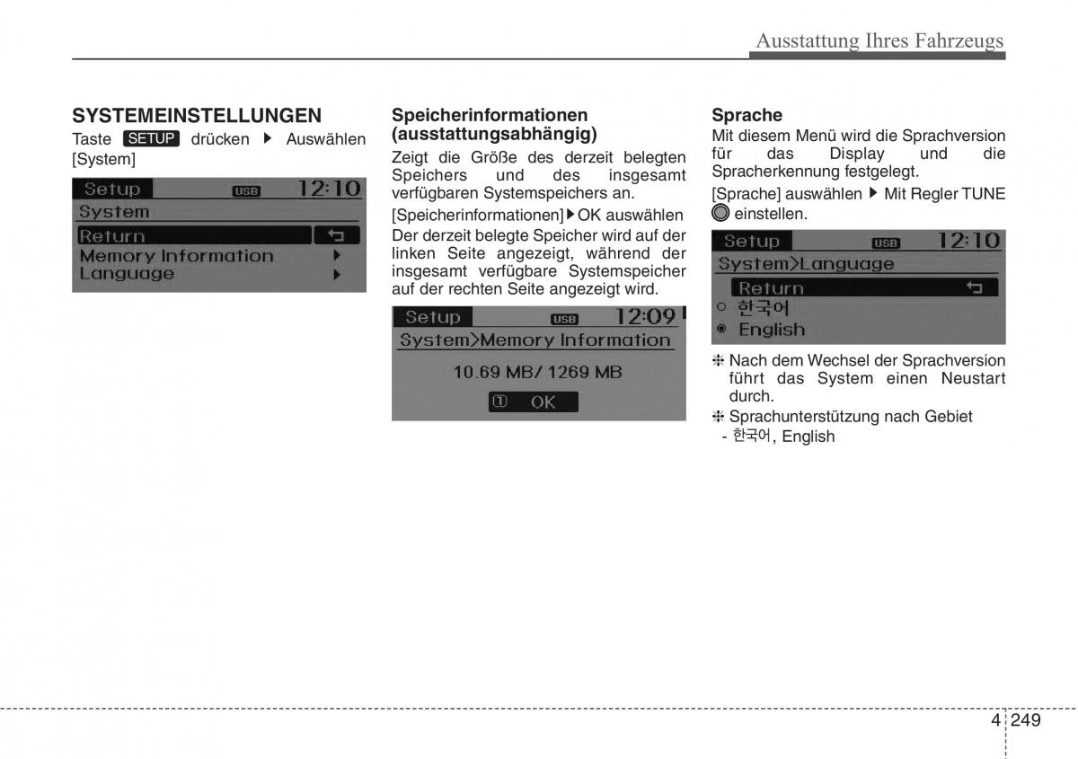 Hyundai Santa Fe III 3 Handbuch / page 352