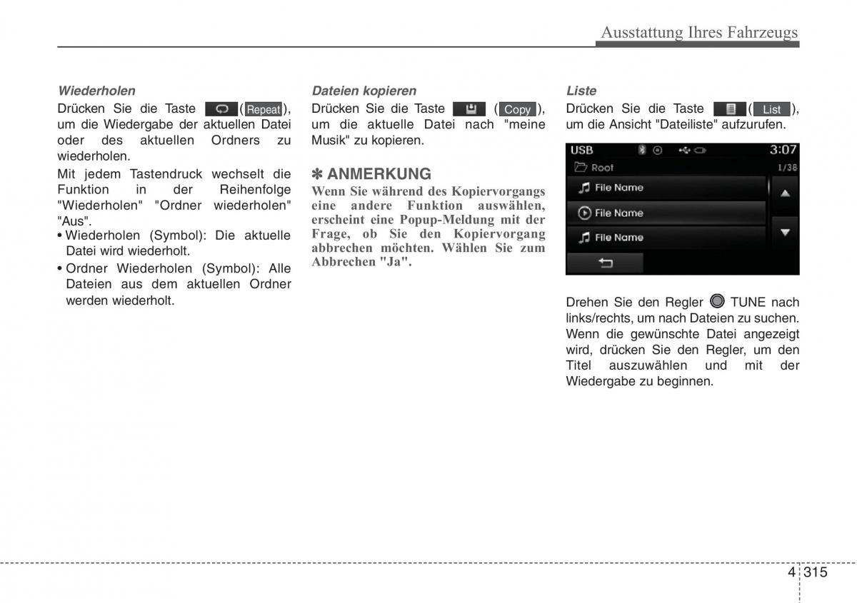 Hyundai Santa Fe III 3 Handbuch / page 418