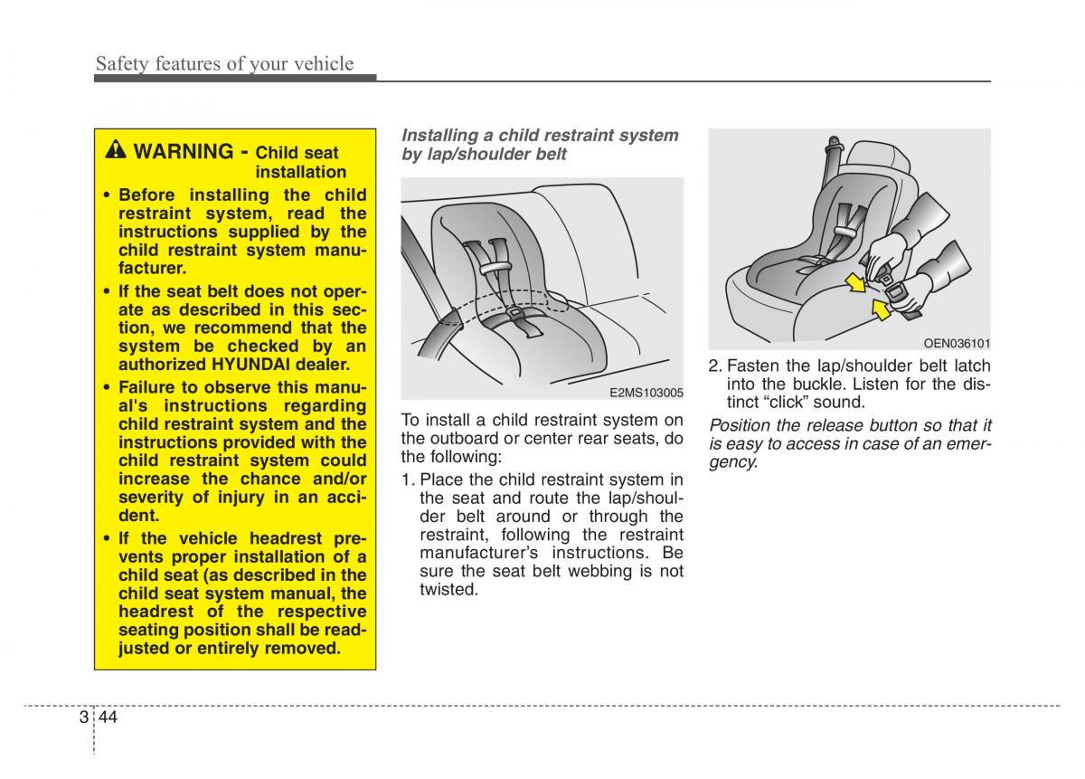 Hyundai Santa Fe III 3 owners manual / page 63