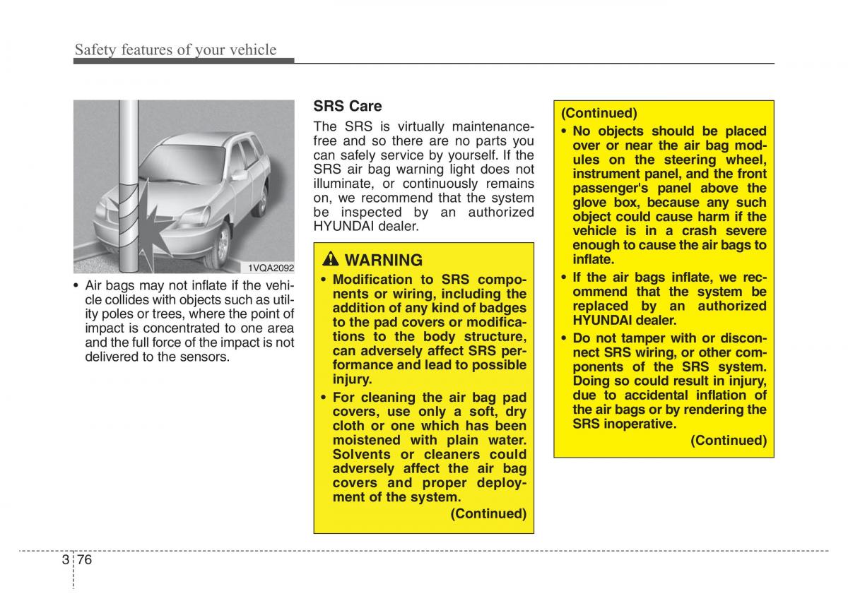 Hyundai Santa Fe III 3 owners manual / page 95