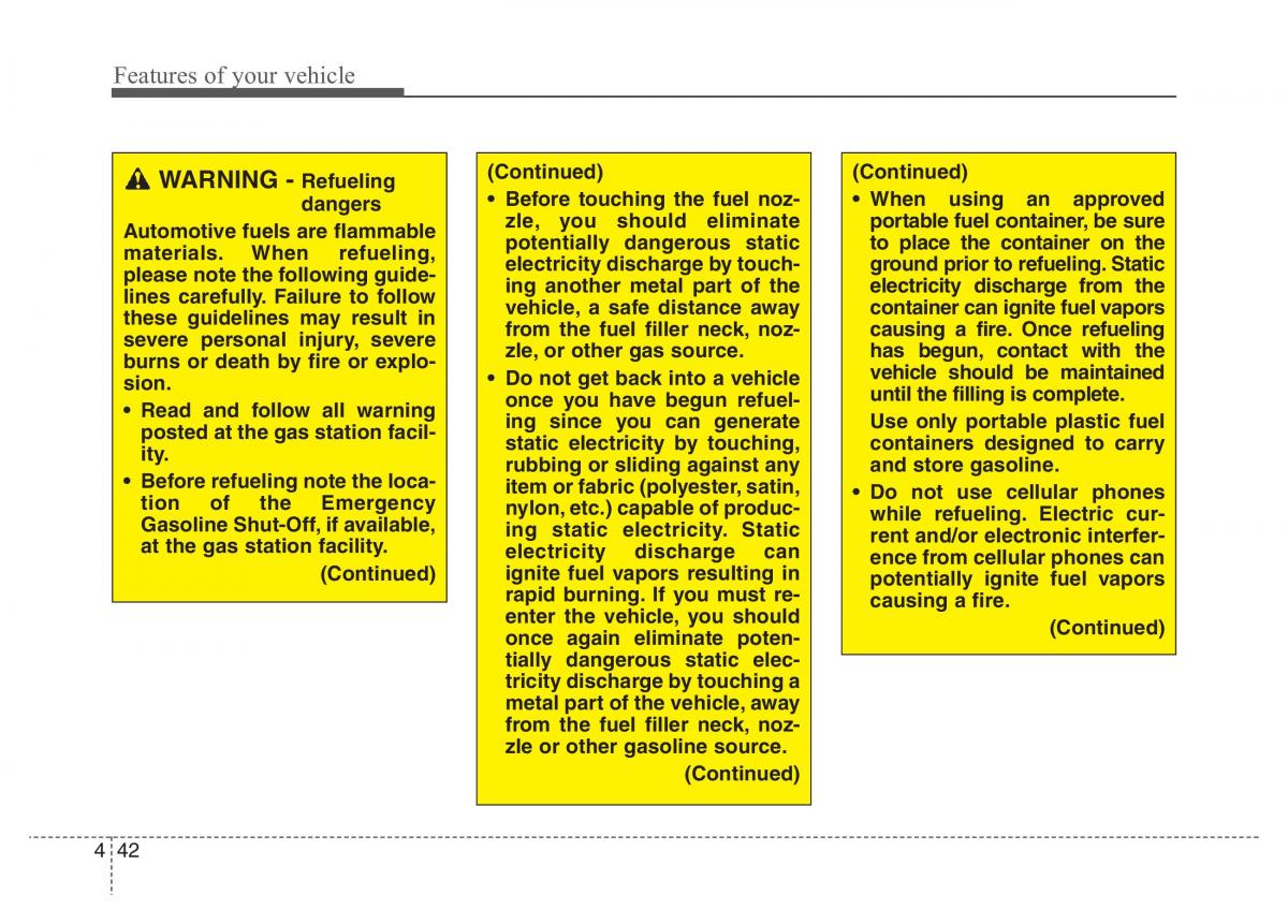 Hyundai Santa Fe III 3 owners manual / page 139