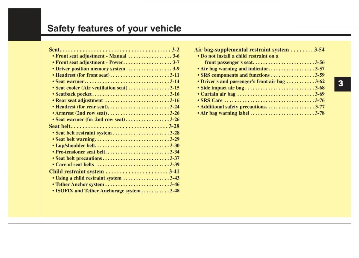 Hyundai Santa Fe III 3 owners manual / page 20