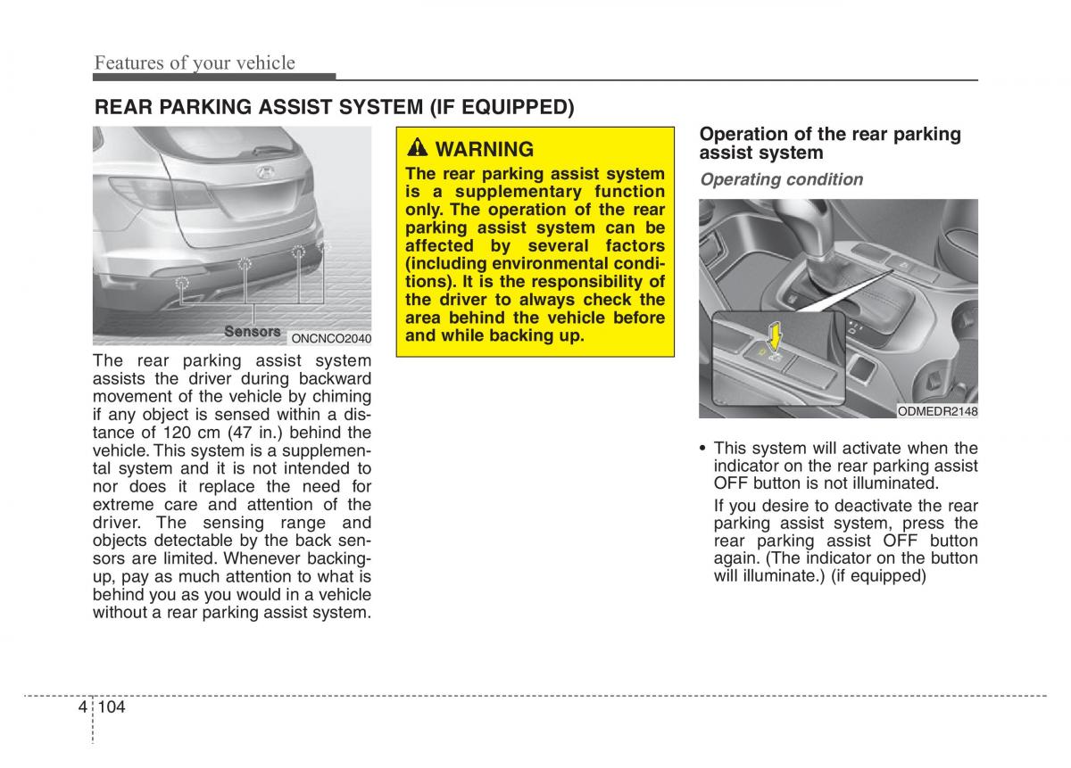 Hyundai Santa Fe III 3 owners manual / page 201