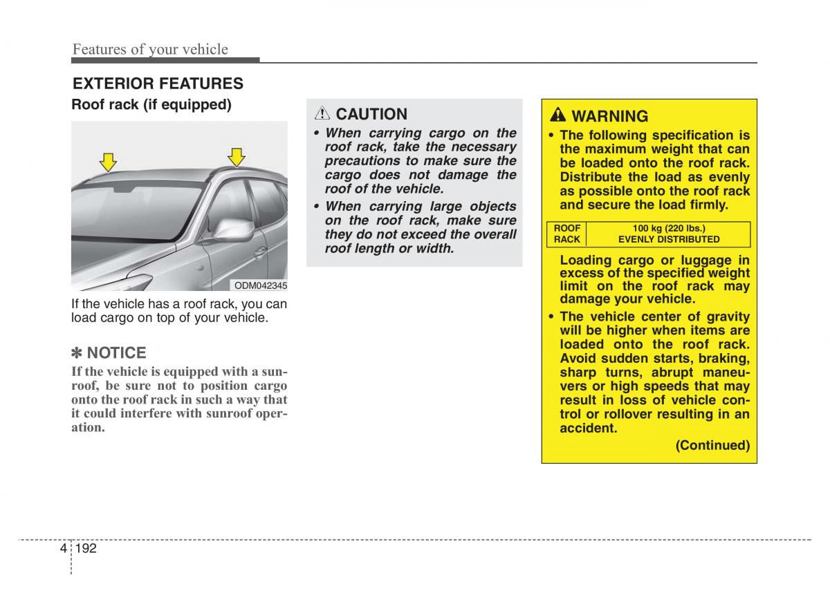 Hyundai Santa Fe III 3 owners manual / page 289