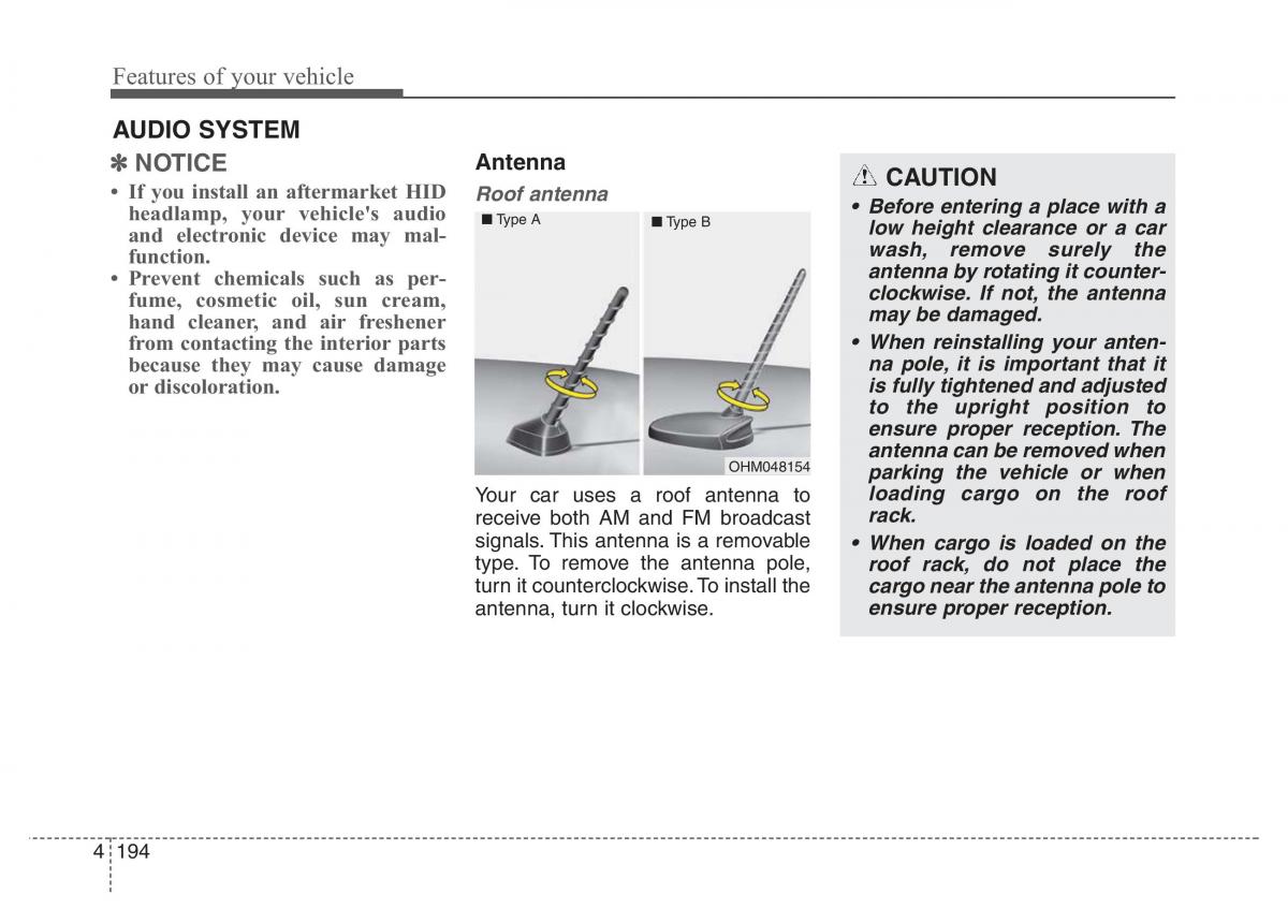 Hyundai Santa Fe III 3 owners manual / page 291