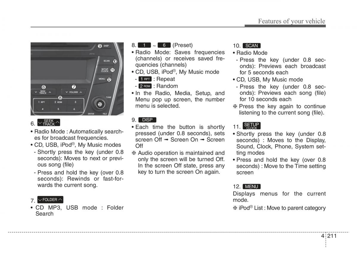 Hyundai Santa Fe III 3 owners manual / page 308