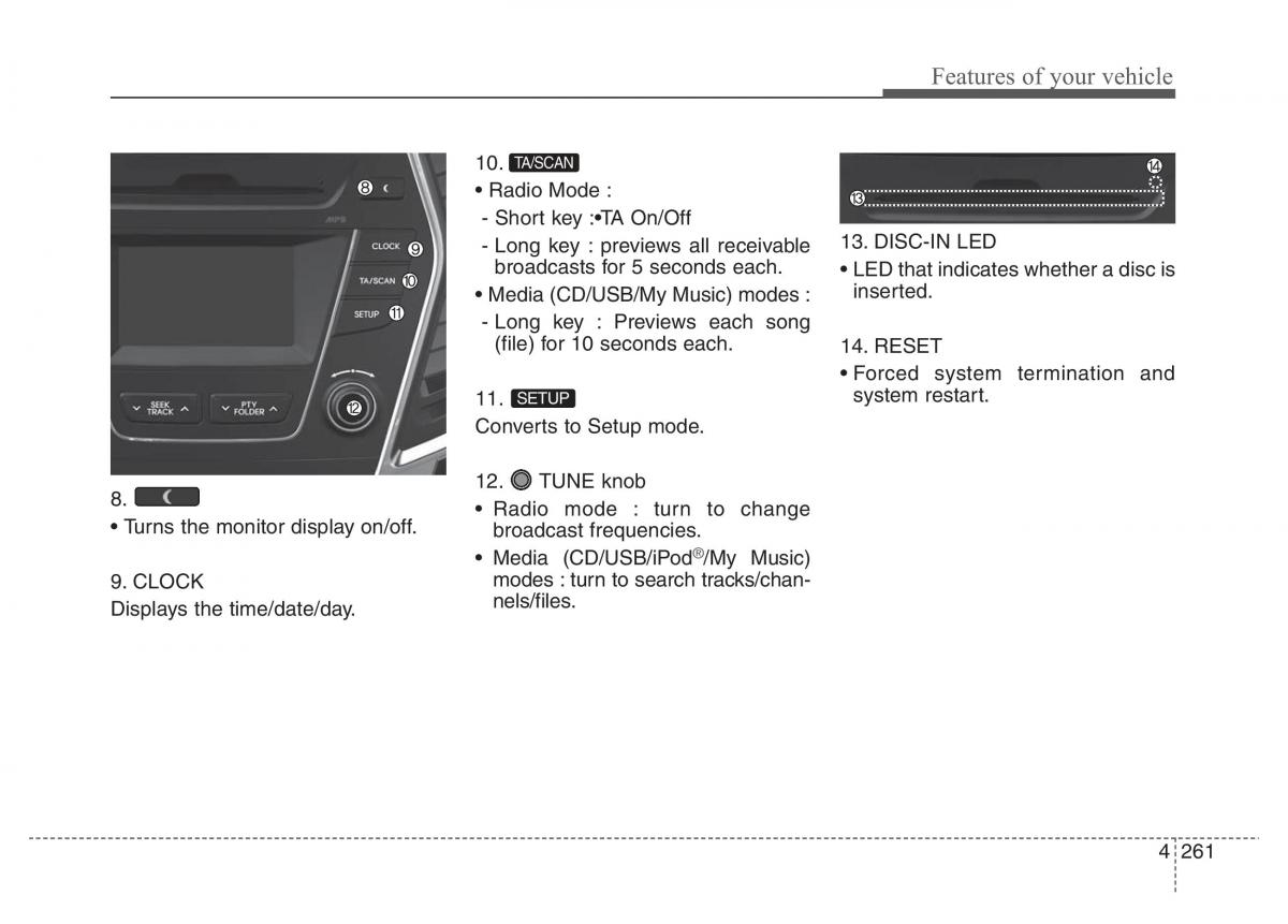 Hyundai Santa Fe III 3 owners manual / page 358