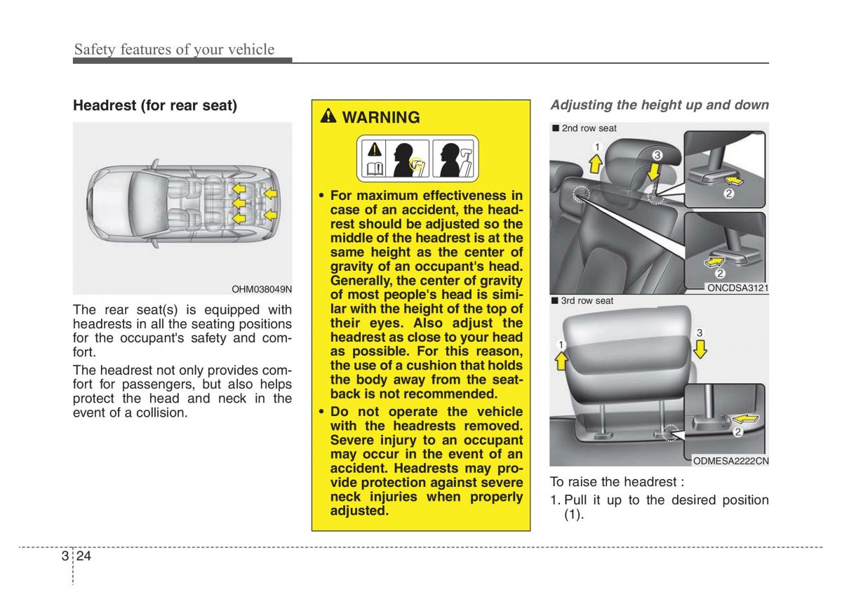 Hyundai Santa Fe III 3 owners manual / page 43