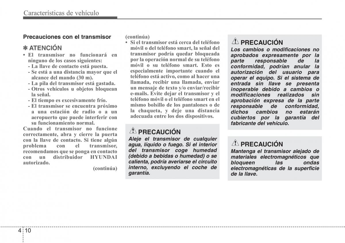 Hyundai Santa Fe III 3 manual del propietario / page 107