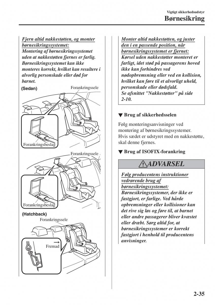 Mazda 2 Demio Bilens instruktionsbog / page 56