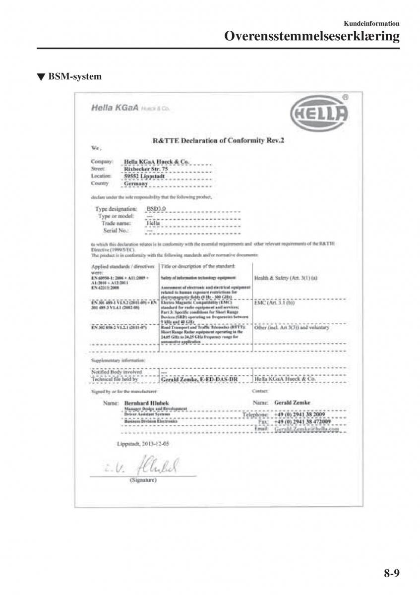 Mazda 2 Demio Bilens instruktionsbog / page 580