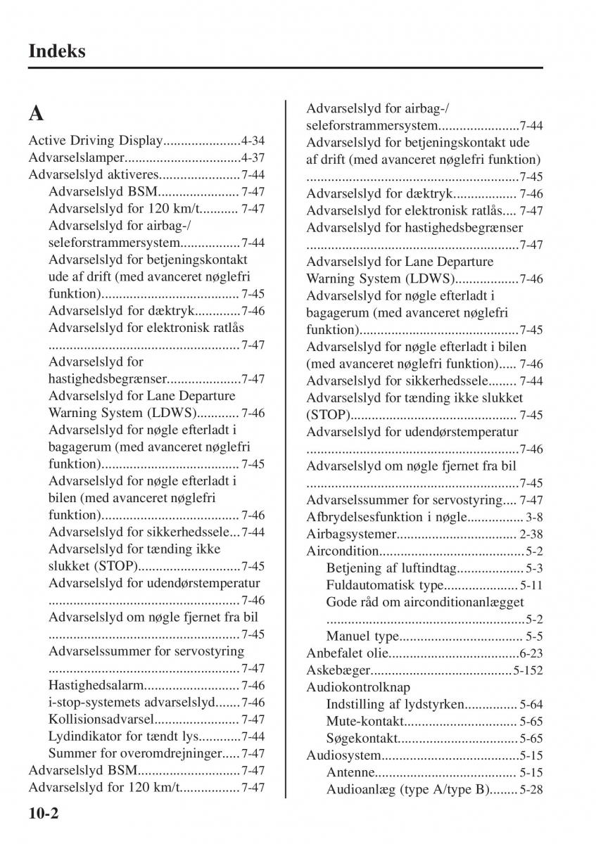 Mazda 2 Demio Bilens instruktionsbog / page 615