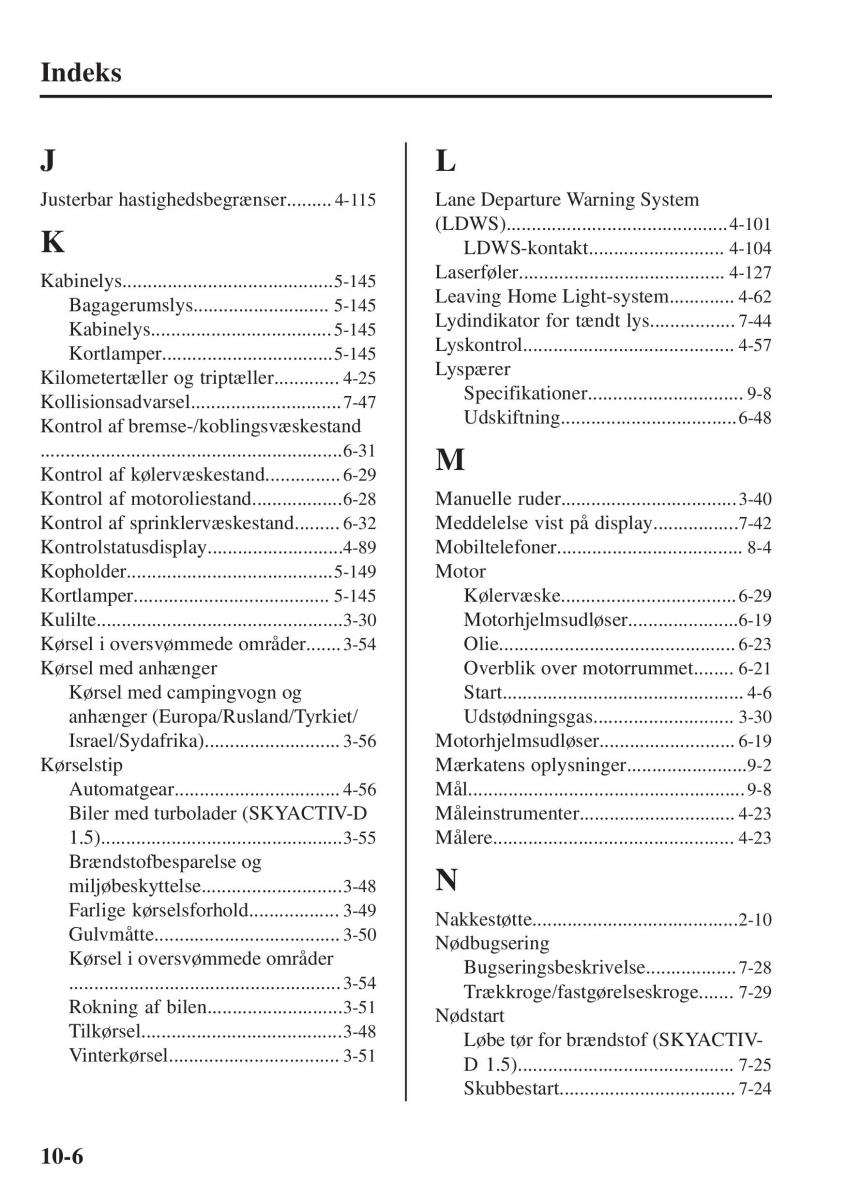 Mazda 2 Demio Bilens instruktionsbog / page 619