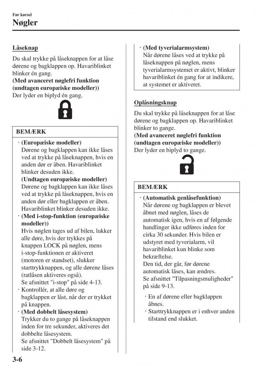 Mazda 2 Demio Bilens instruktionsbog / page 83