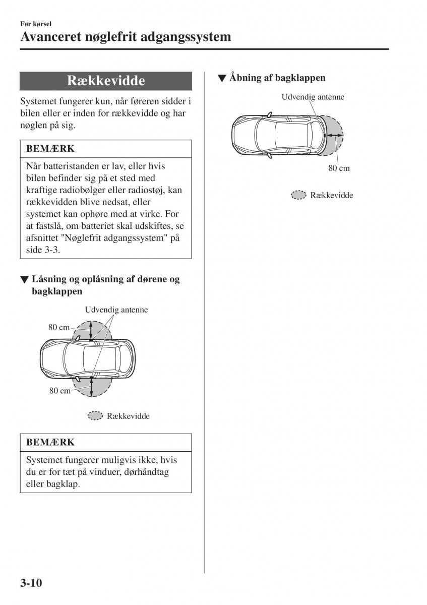 Mazda 2 Demio Bilens instruktionsbog / page 87