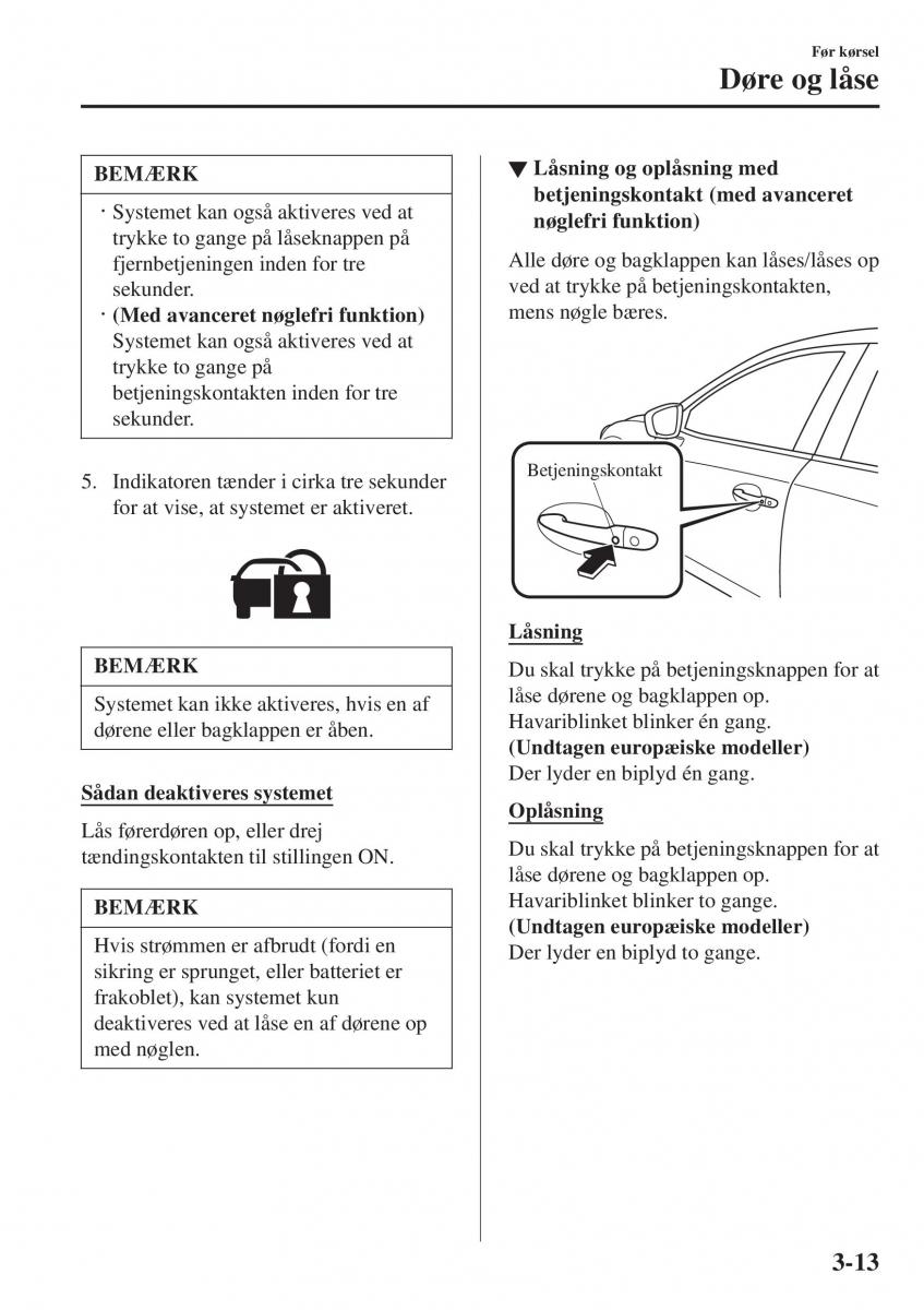 Mazda 2 Demio Bilens instruktionsbog / page 90