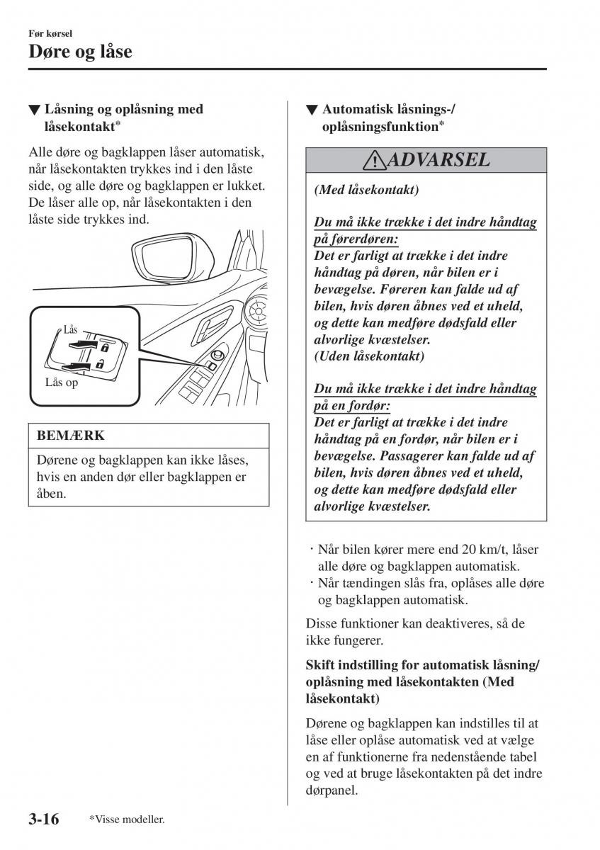 Mazda 2 Demio Bilens instruktionsbog / page 93