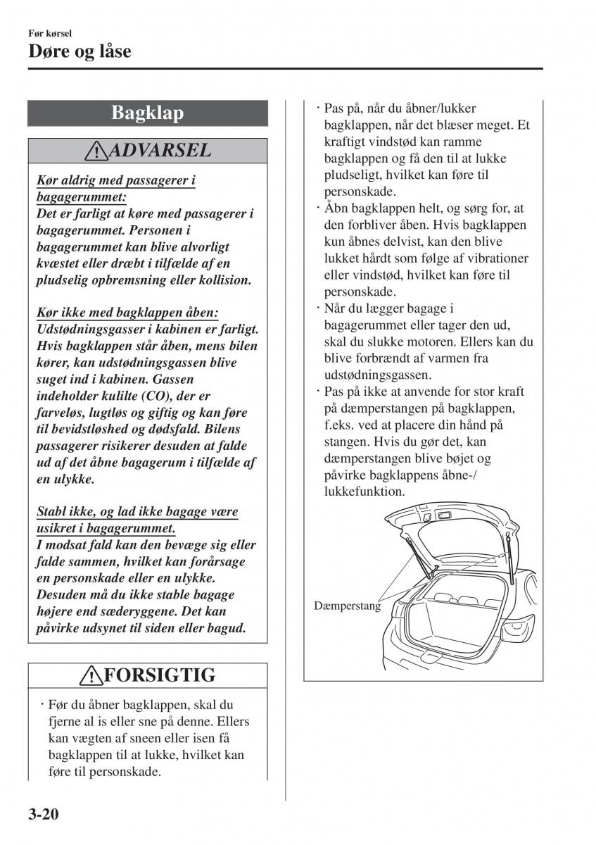 Mazda 2 Demio Bilens instruktionsbog / page 97