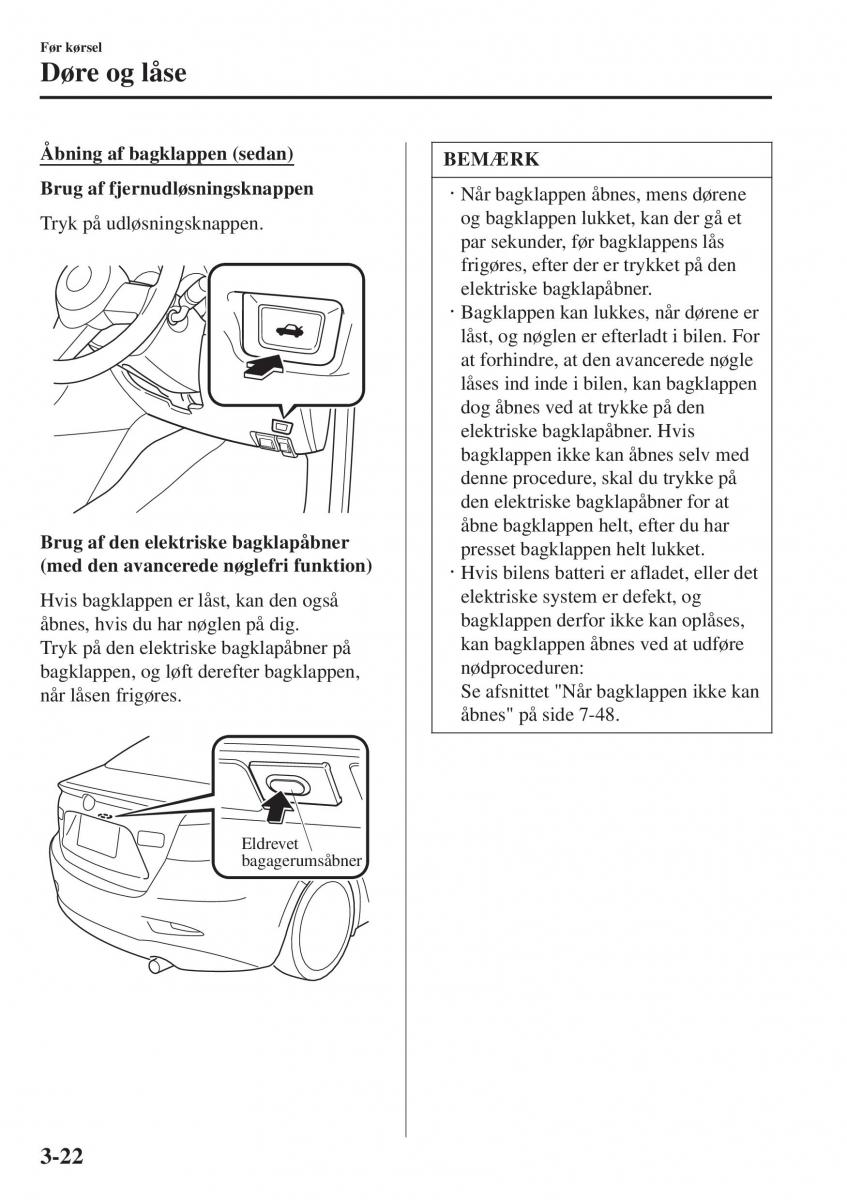 Mazda 2 Demio Bilens instruktionsbog / page 99