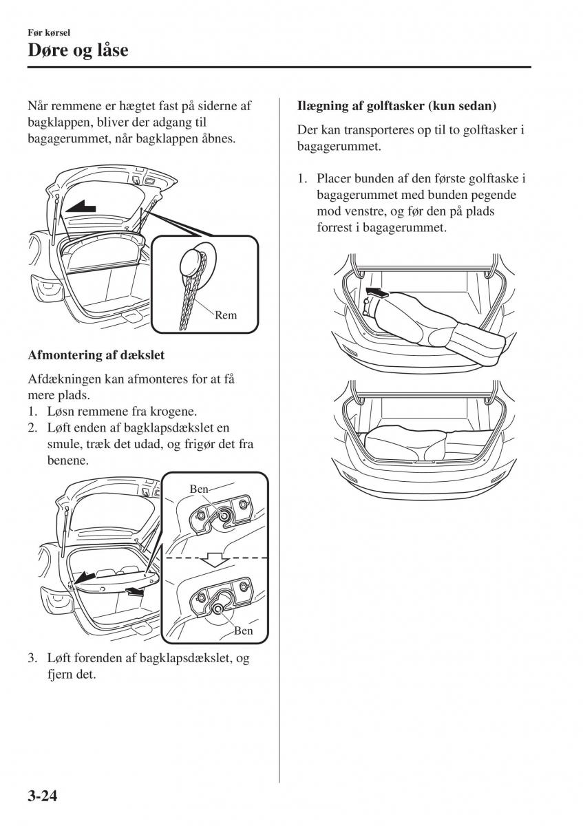 Mazda 2 Demio Bilens instruktionsbog / page 101