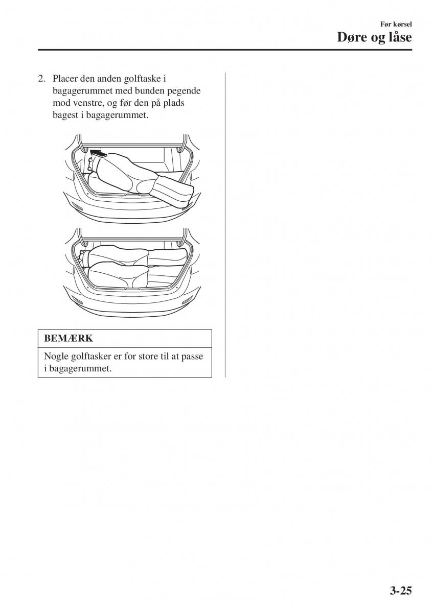 Mazda 2 Demio Bilens instruktionsbog / page 102