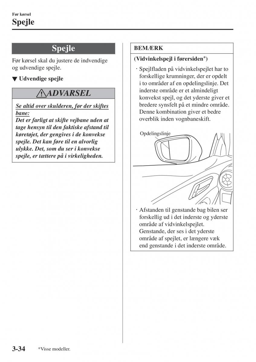 Mazda 2 Demio Bilens instruktionsbog / page 111