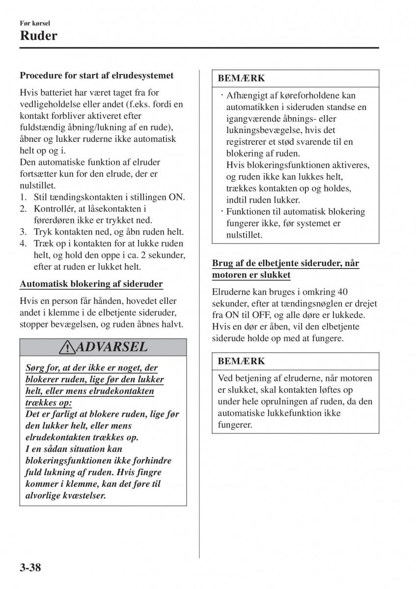 Mazda 2 Demio Bilens instruktionsbog / page 115