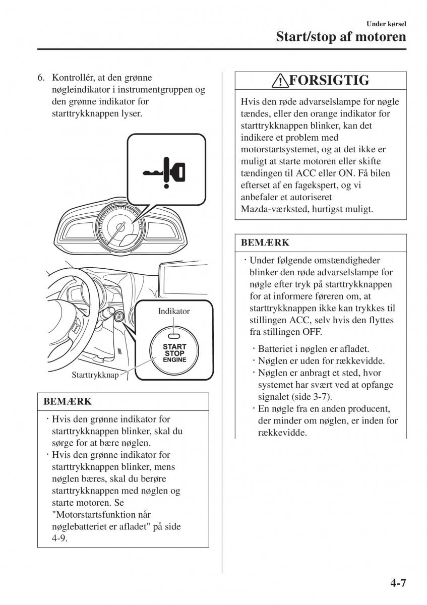 Mazda 2 Demio Bilens instruktionsbog / page 148