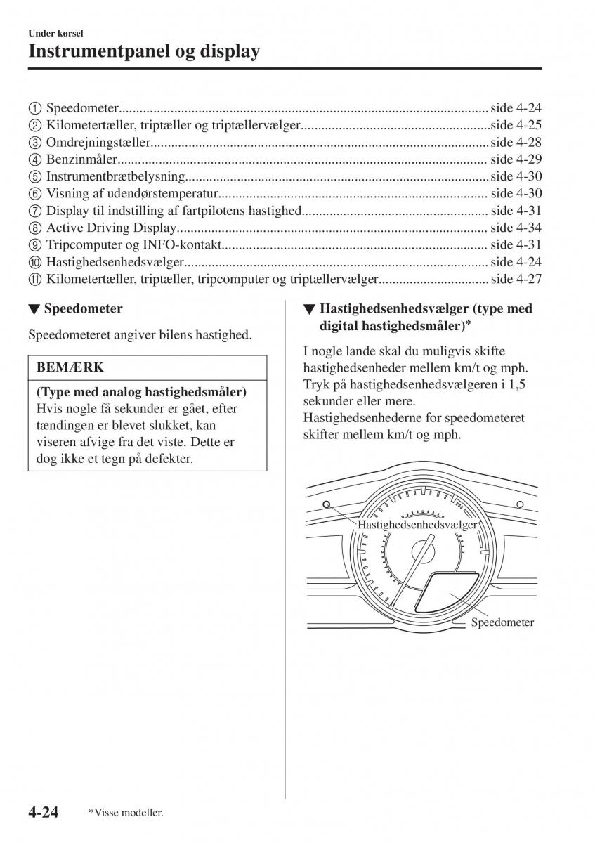 Mazda 2 Demio Bilens instruktionsbog / page 165