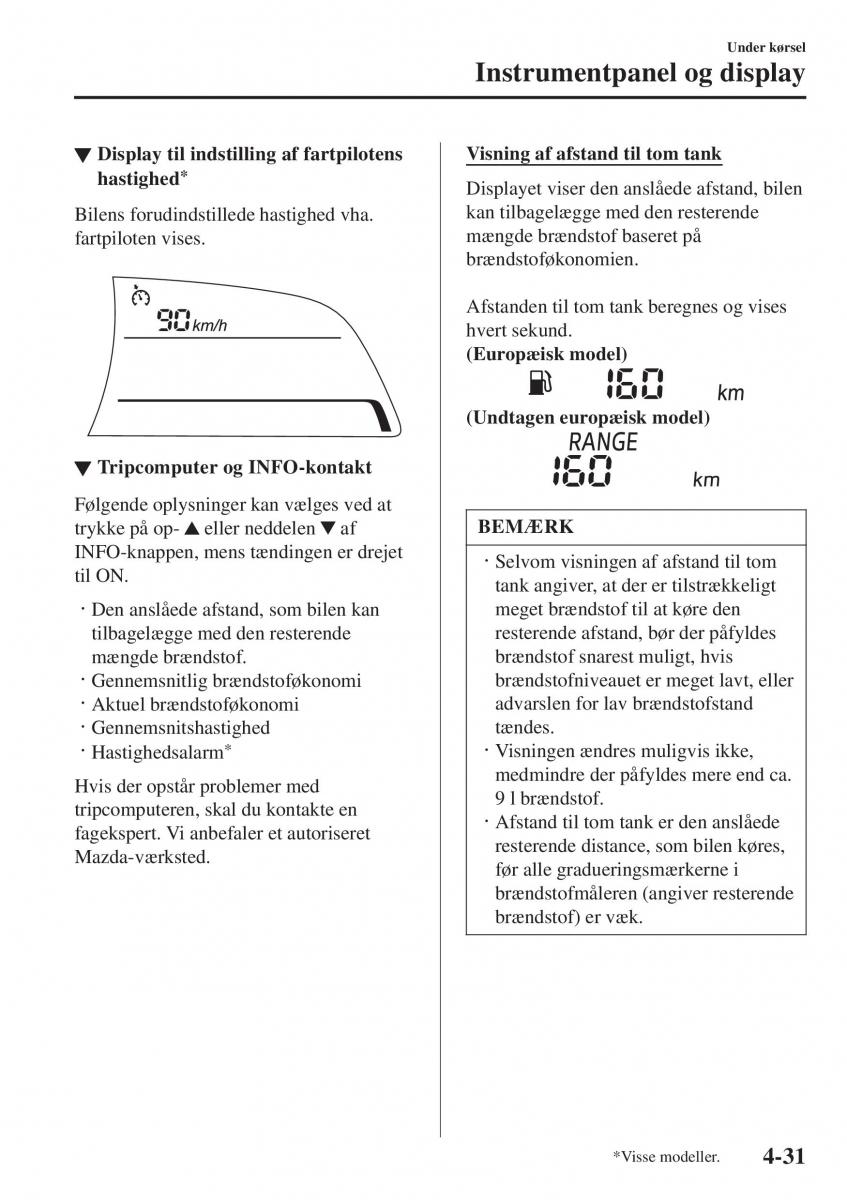 Mazda 2 Demio Bilens instruktionsbog / page 172