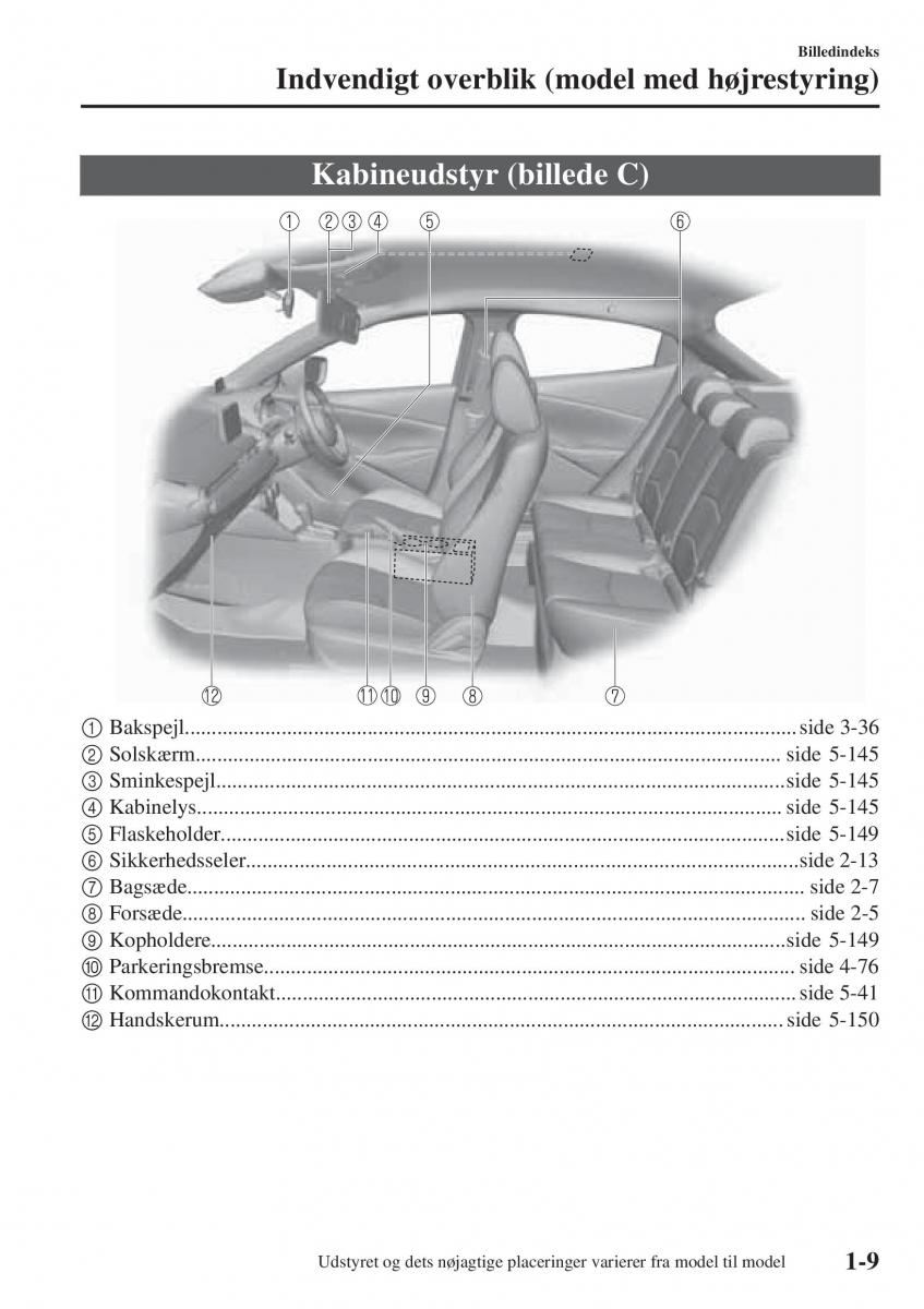Mazda 2 Demio Bilens instruktionsbog / page 18