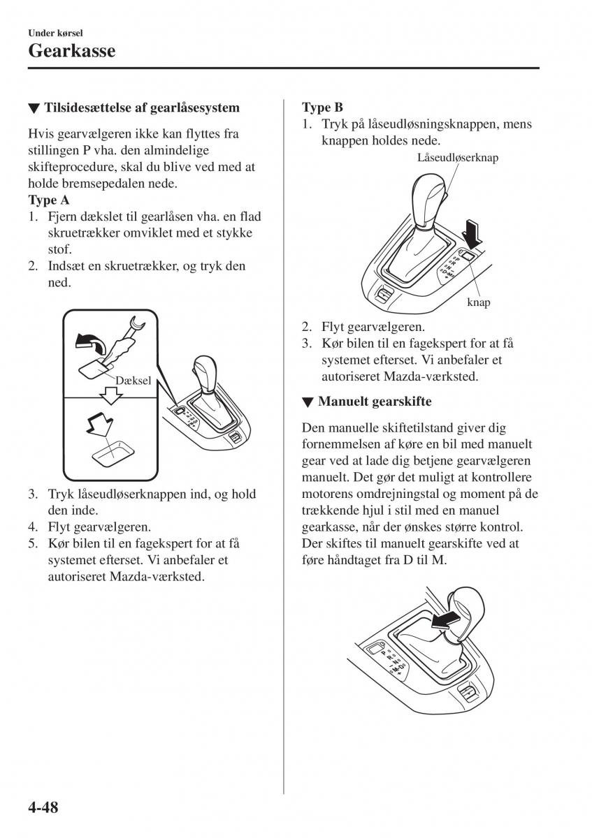 Mazda 2 Demio Bilens instruktionsbog / page 189