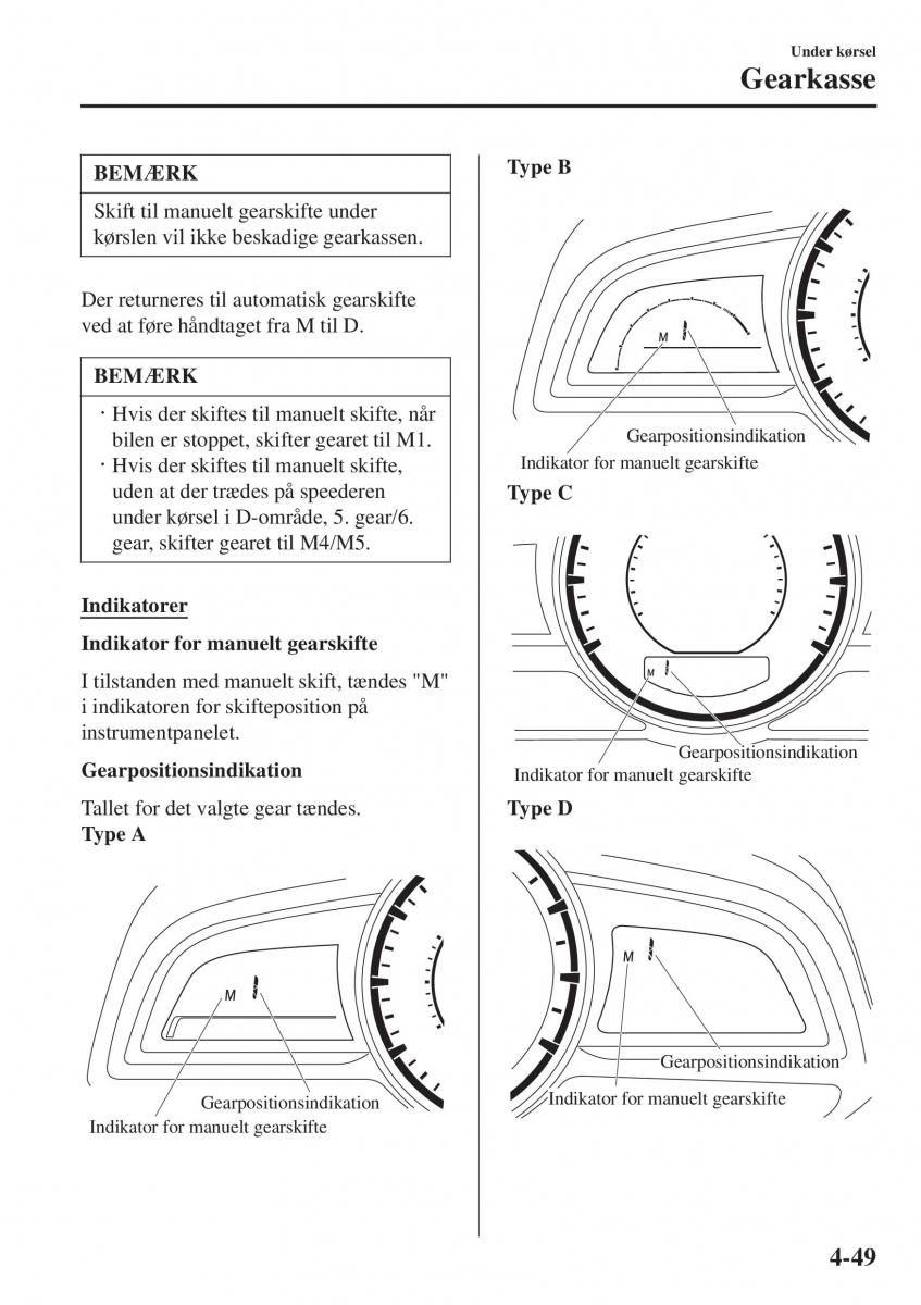 Mazda 2 Demio Bilens instruktionsbog / page 190