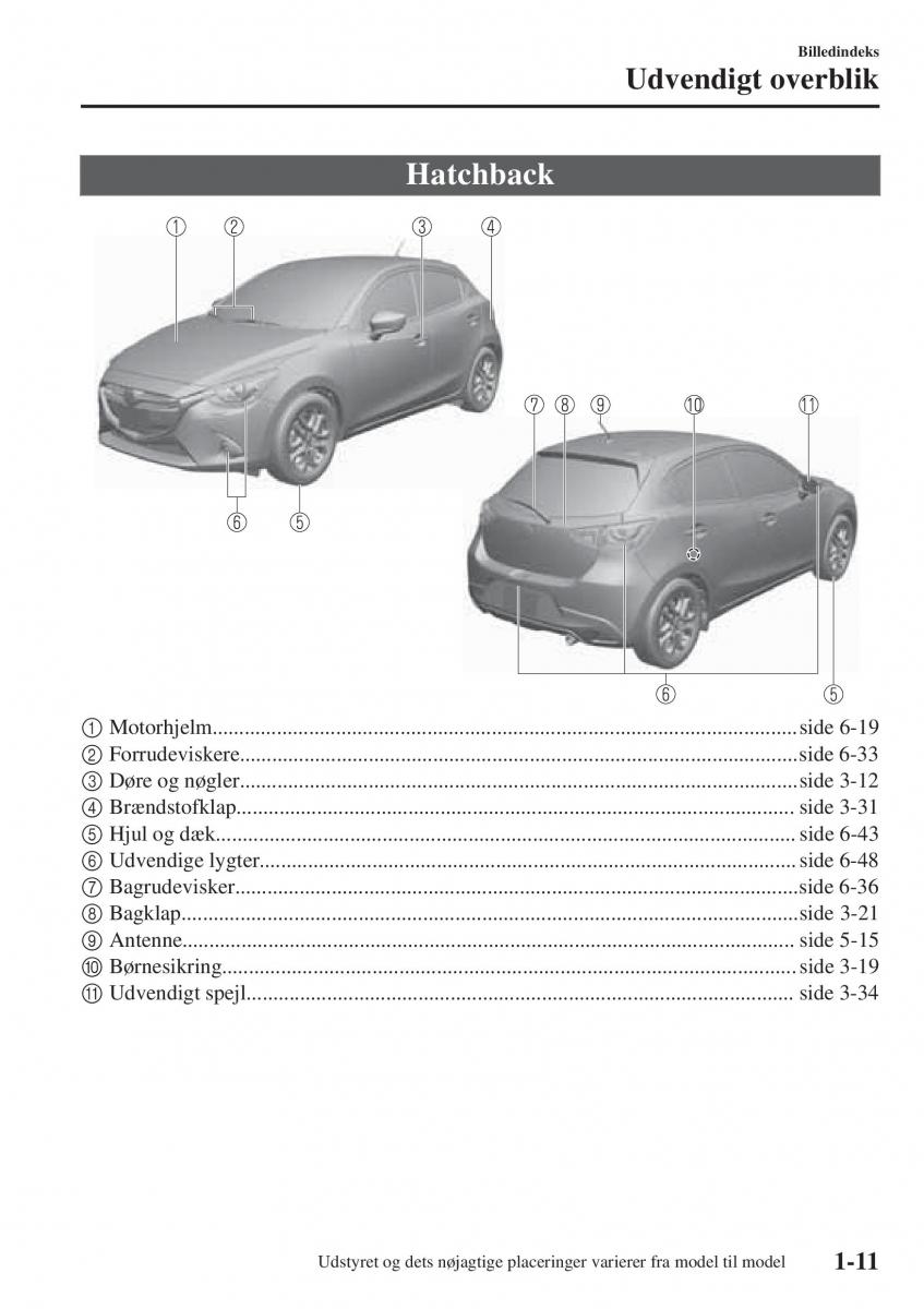 Mazda 2 Demio Bilens instruktionsbog / page 20