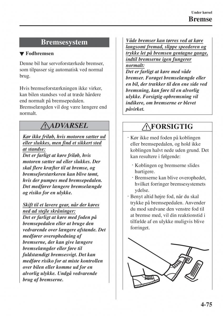 Mazda 2 Demio Bilens instruktionsbog / page 216