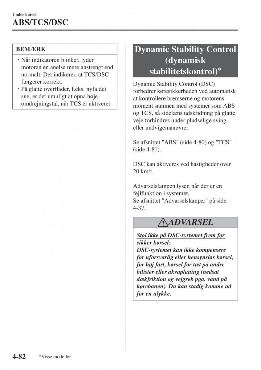 Mazda 2 Demio Bilens instruktionsbog / page 223