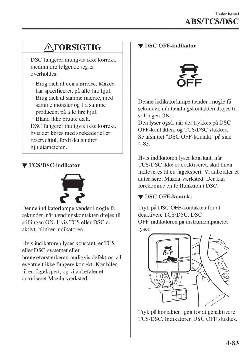 Mazda 2 Demio Bilens instruktionsbog / page 224