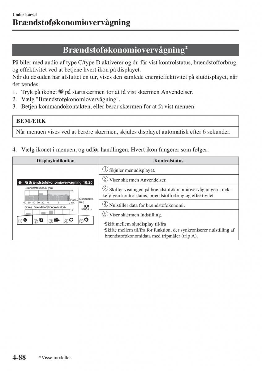 Mazda 2 Demio Bilens instruktionsbog / page 229