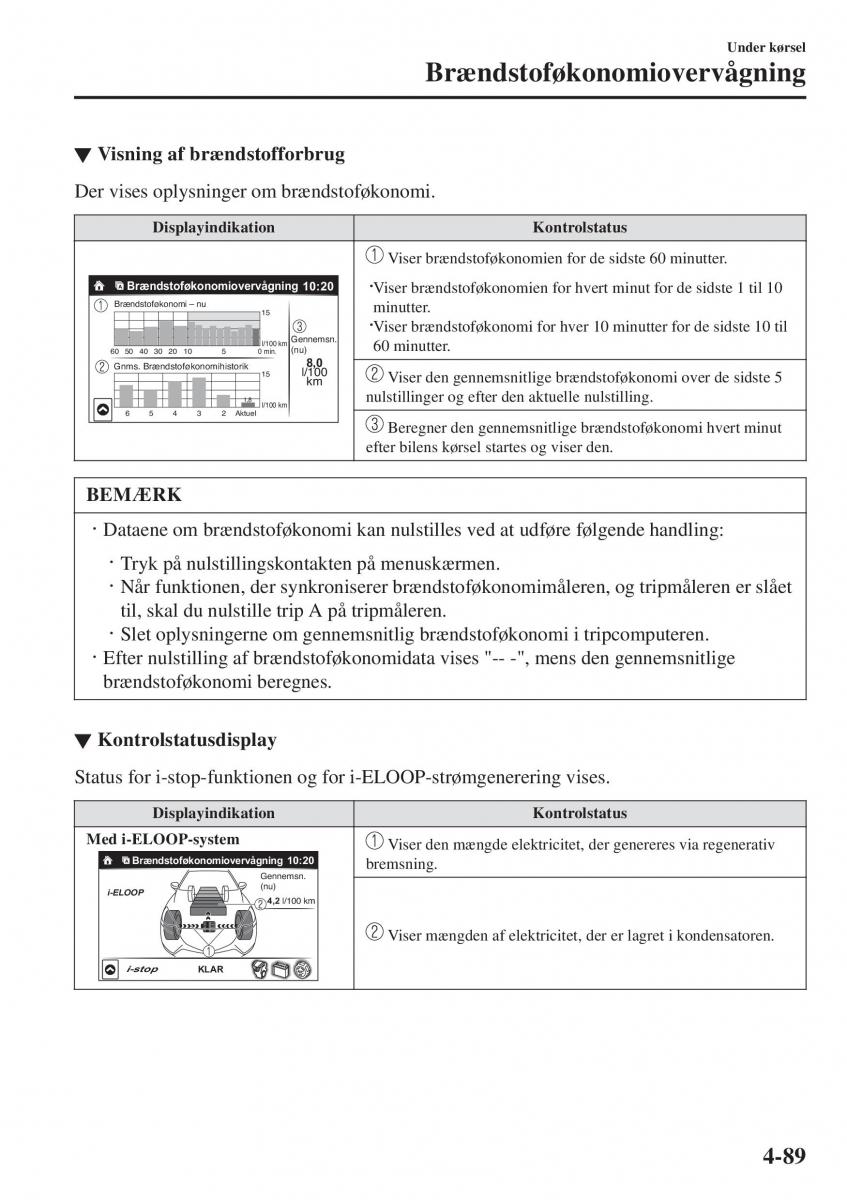 Mazda 2 Demio Bilens instruktionsbog / page 230