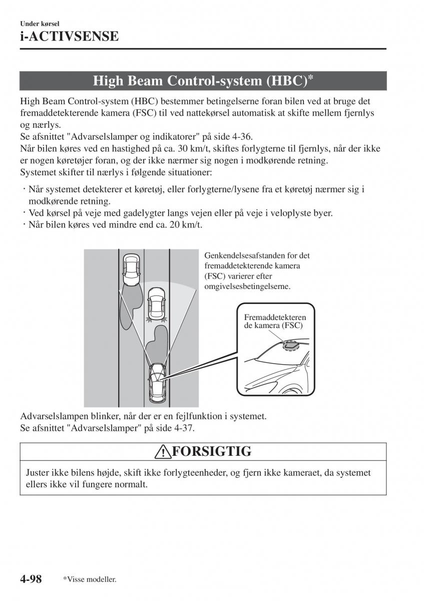 Mazda 2 Demio Bilens instruktionsbog / page 239