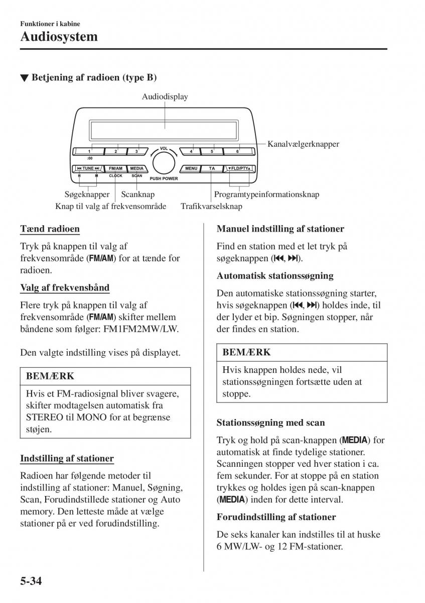 Mazda 2 Demio Bilens instruktionsbog / page 329