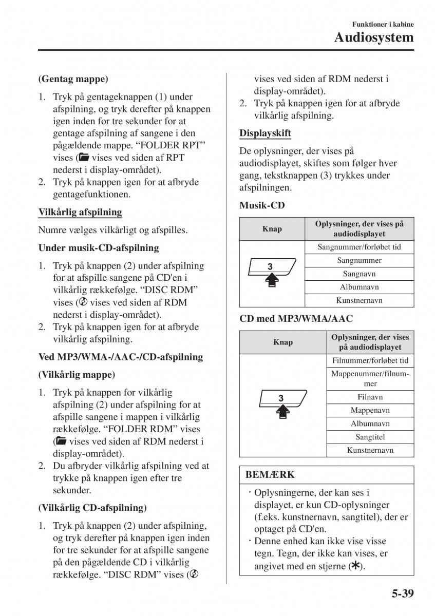 Mazda 2 Demio Bilens instruktionsbog / page 334