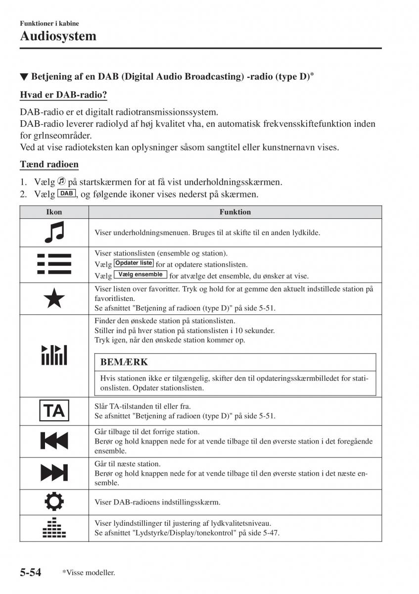 Mazda 2 Demio Bilens instruktionsbog / page 349