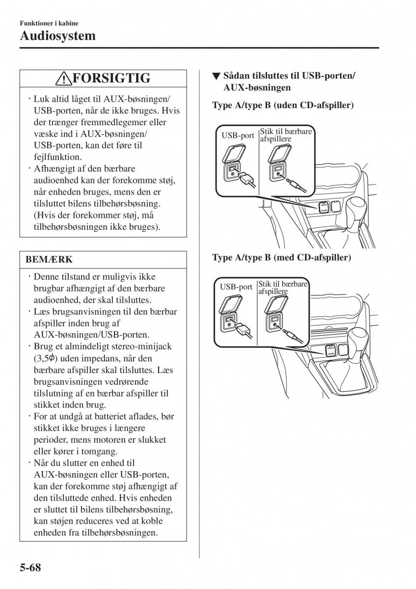 Mazda 2 Demio Bilens instruktionsbog / page 363