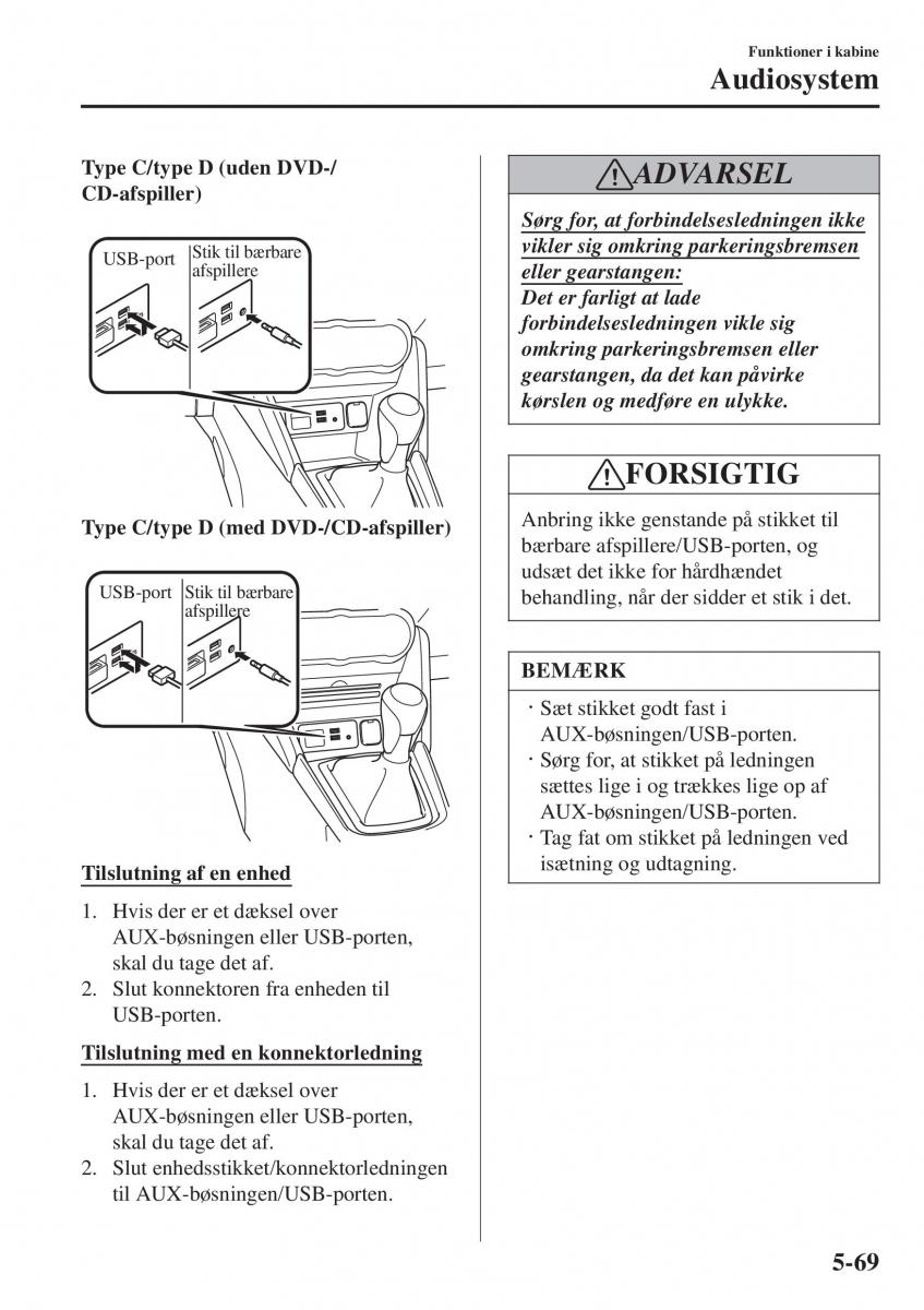 Mazda 2 Demio Bilens instruktionsbog / page 364